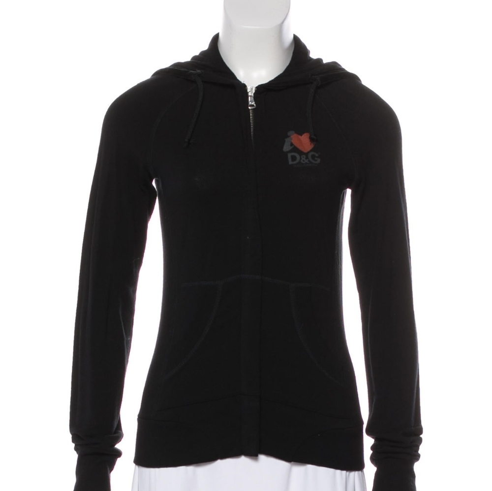 D&G Dolce & Gabbana Hoodie Vintage Sweatshirt Authentic